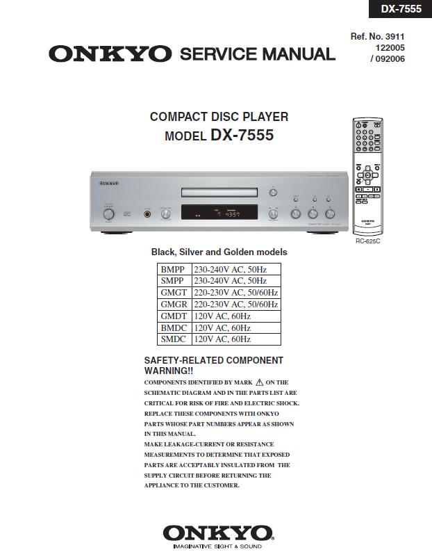 Onkyo DX-7555 Service Manual