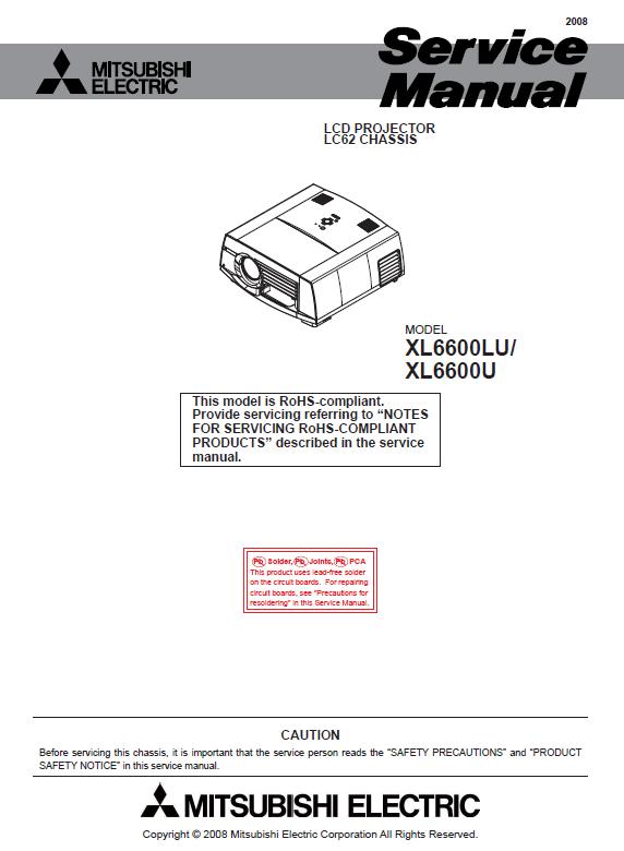Mitsubishi XL6600LU/XL6600U Service Manual