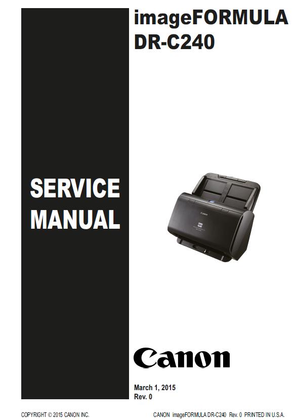 Canon imageFORMULA DR-C240 Service Manual
