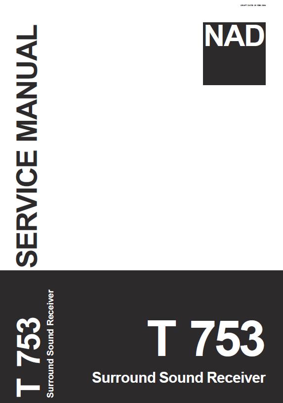 NAD T753 Service Manual