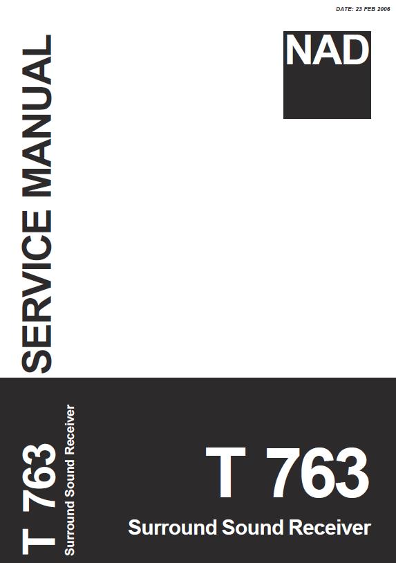 NAD T763 Service Manual