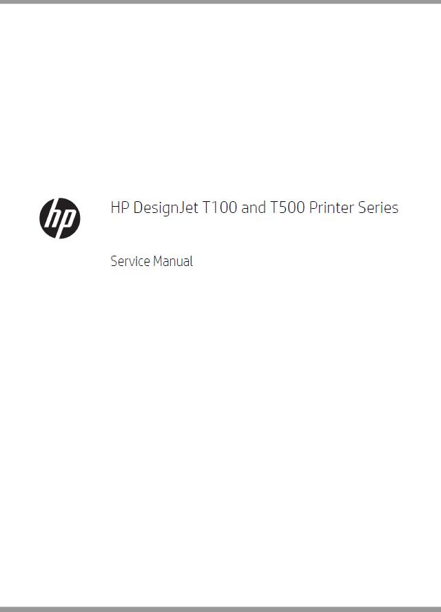 HP DesignJet T100/T500 Printer Series Service Manual
