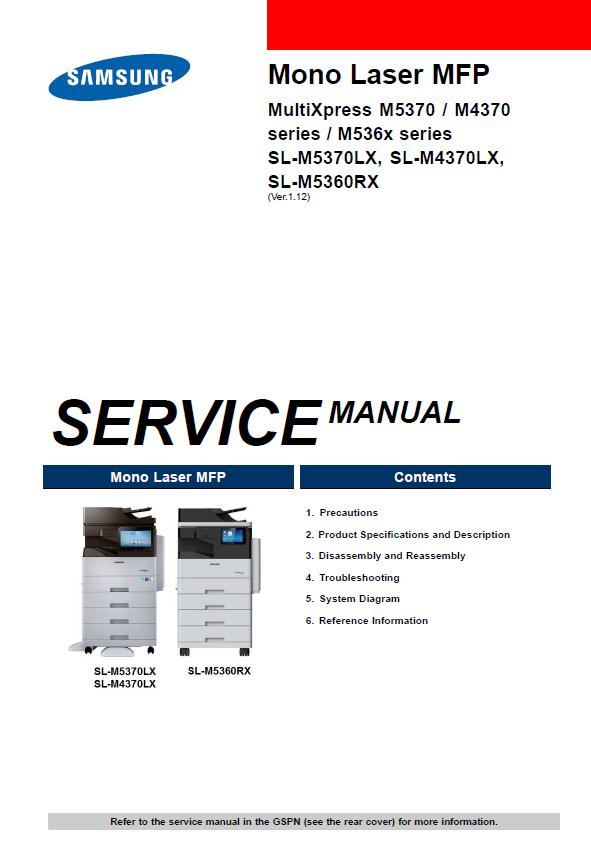 Samsung MultiXpress SL-M5360RX Service Manual