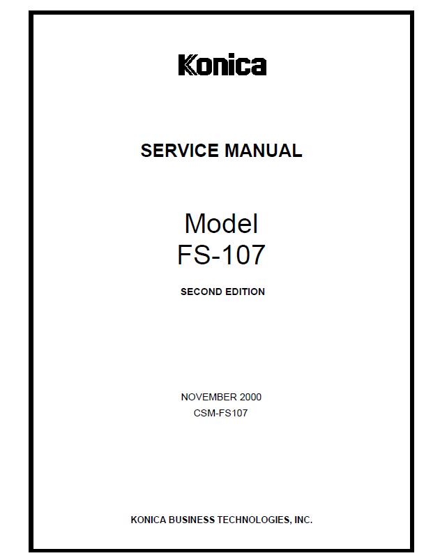 Konica Minolta FS-107 Service Manual
