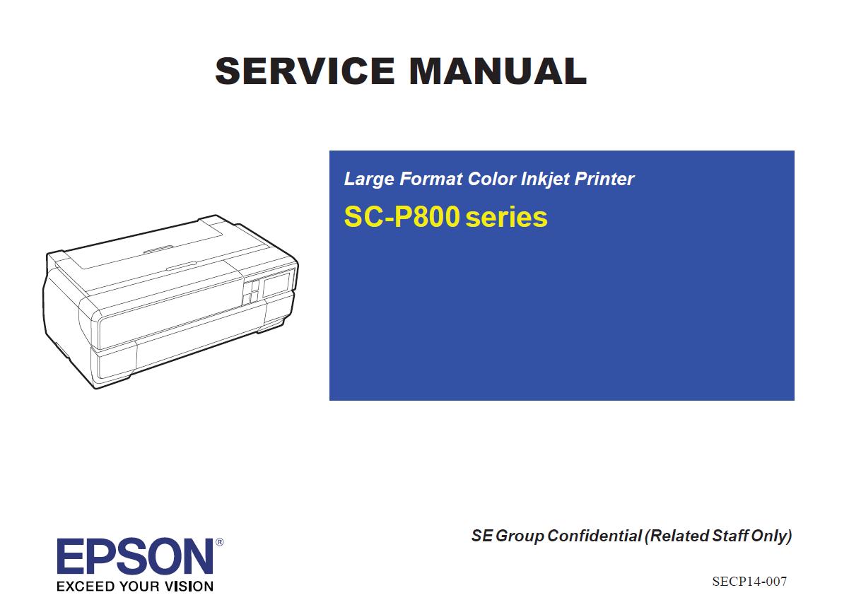 Epson SC-P800 series Service Manual