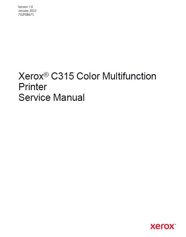 Xerox C315 Service Manual