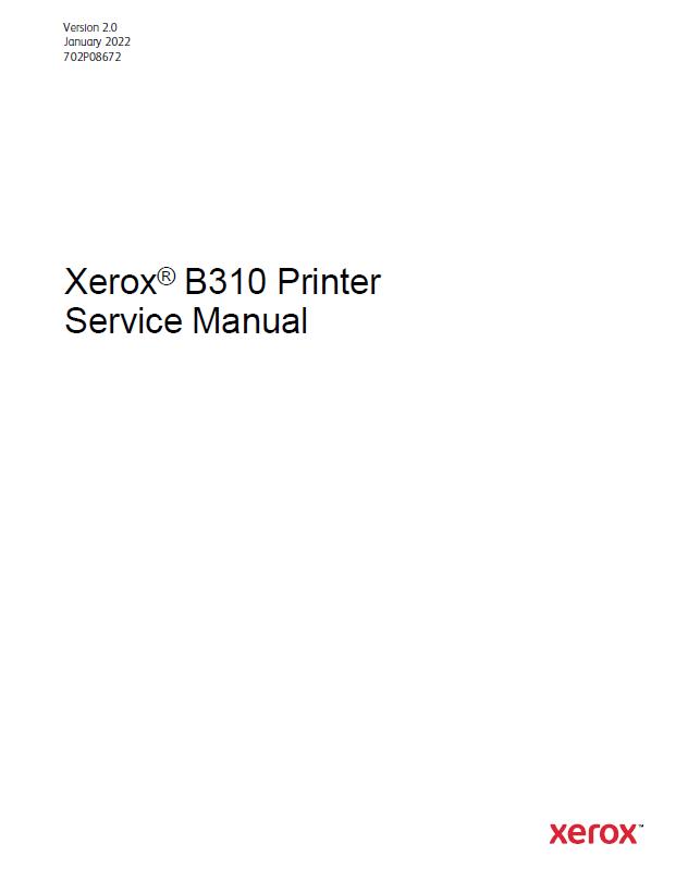 Xerox B310 Service Manual