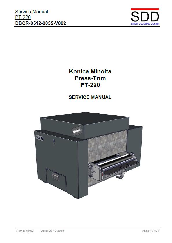 Konica Minolta Press-Trim PT-220 Service Manual