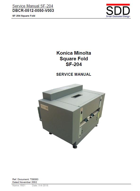 Konica Minolta Square Fold SF-204 Service Manual
