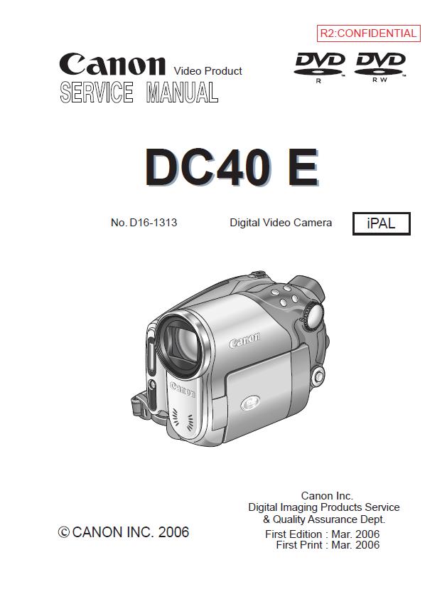 Canon DC40E Service Manual