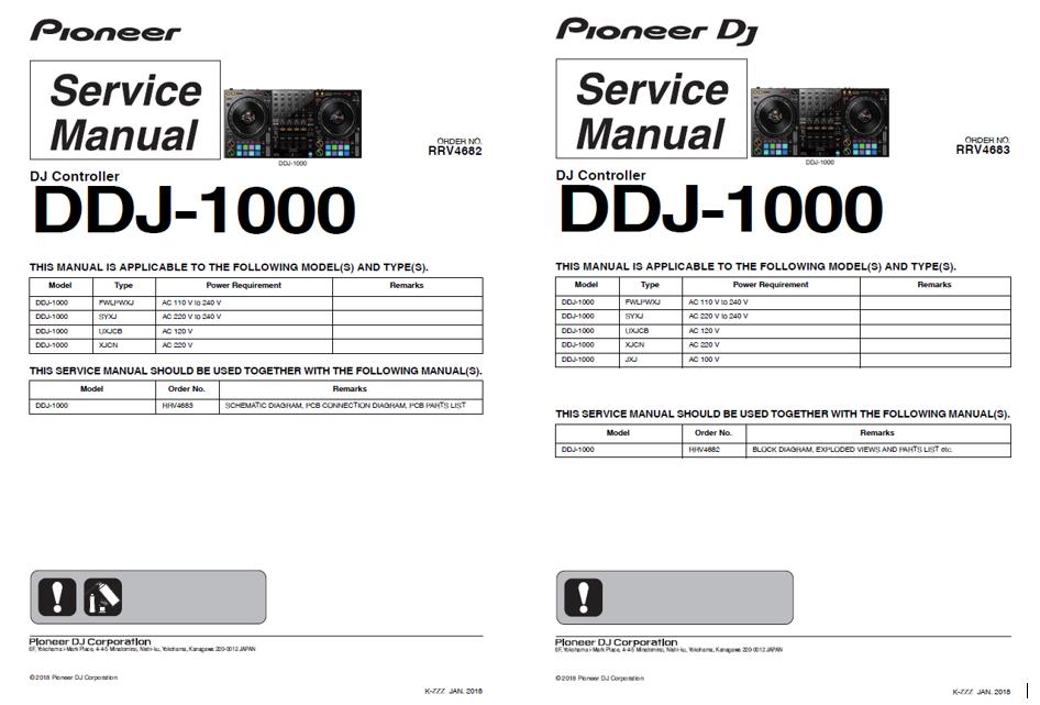 Pioneer DDJ-1000 Service Manual