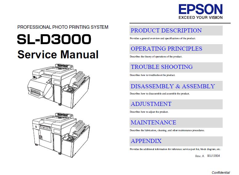 Epson SL-D3000 Service Manual