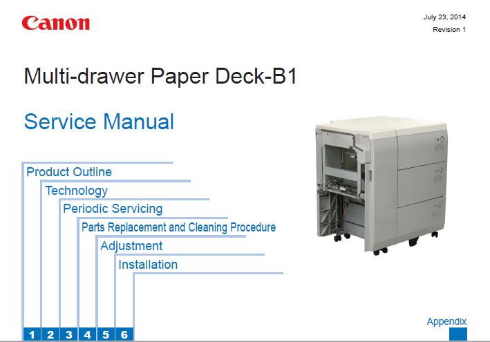 Canon Multi-drawer Paper Deck-B1 Service Manual