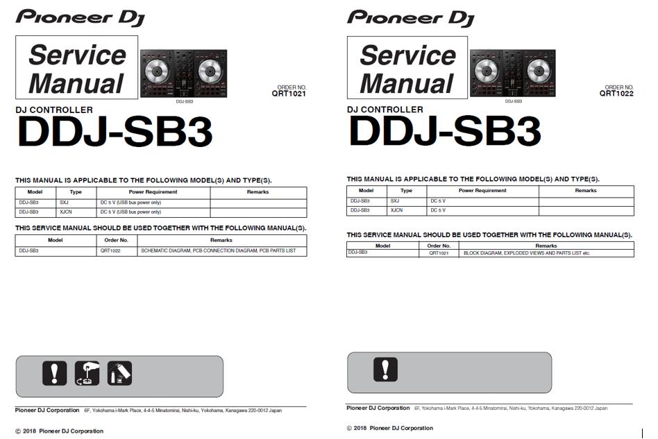 Pioneer DDJ-SB3 Service Manual