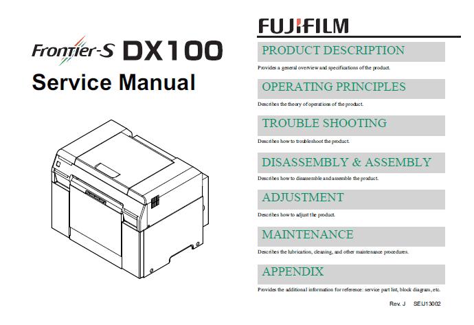 FUJIFILM Frontier-S DX100 Service Manual