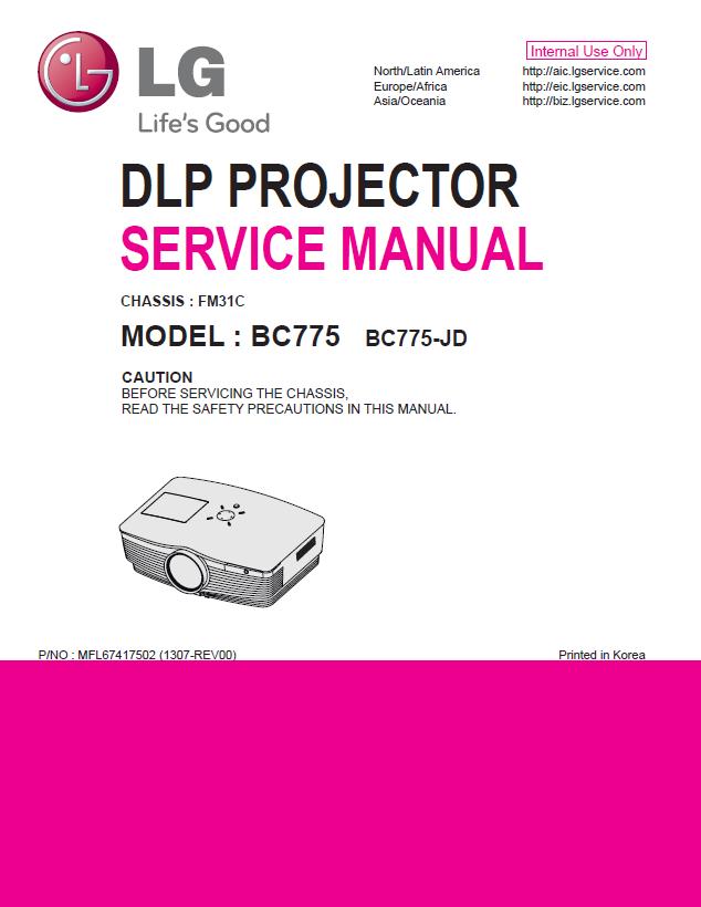 LG BC775 Service Manual