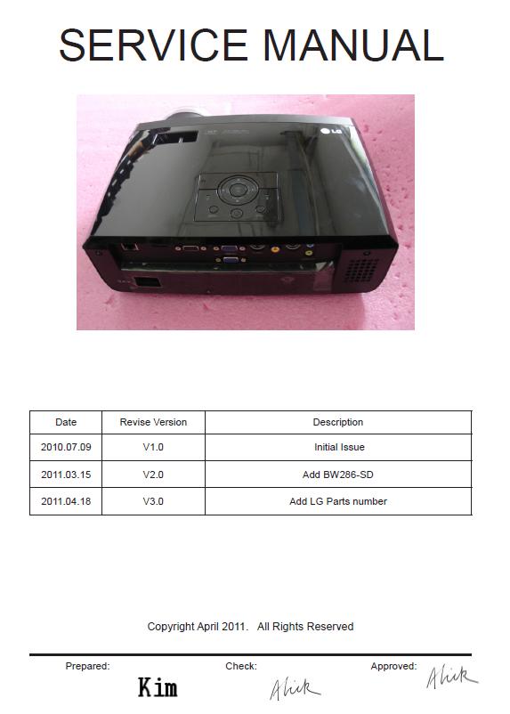 LG BX286-SD/BW286-SD Service Manual