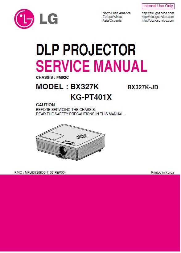 LG BX327K/KG-PT401X Service Manual