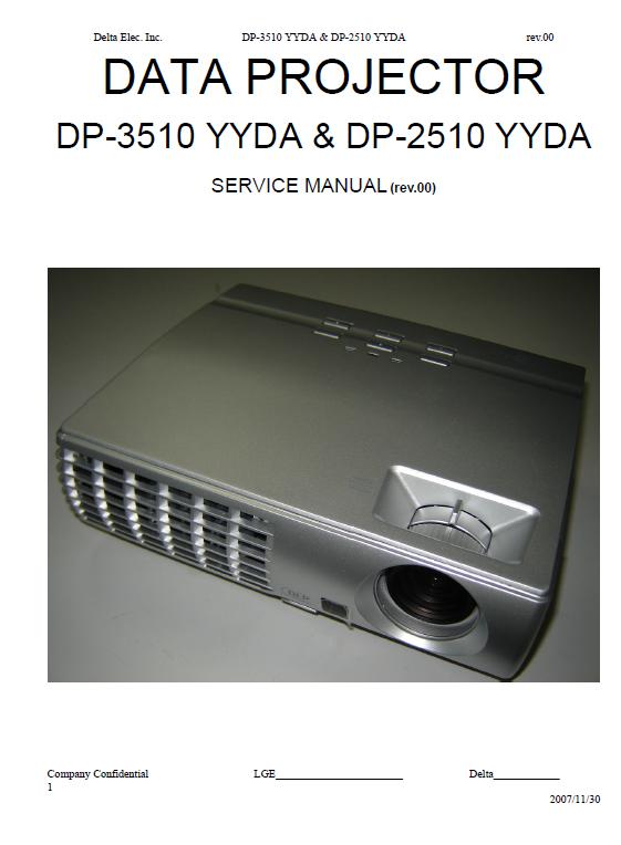 LG DP-2510 YYDA/DP-3510 YYDA& Service Manual
