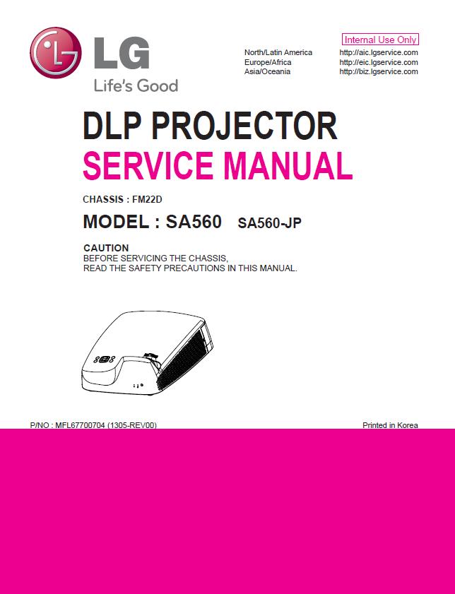LG SA560 Service Manual
