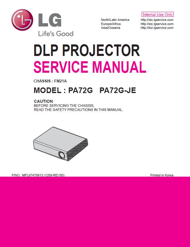 LG PA72G Service Manual