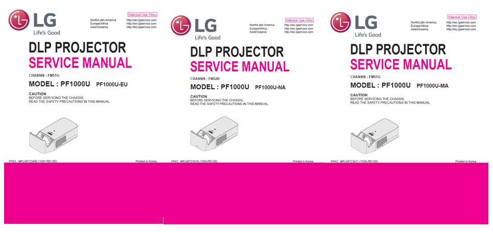 LG PF1000U Service Manual