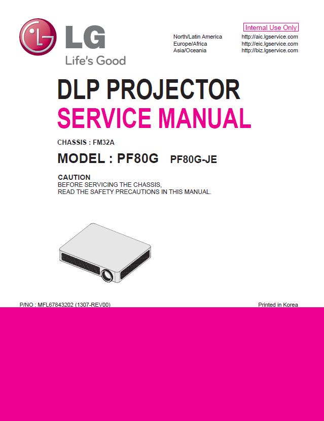 LG PF80G Service Manual