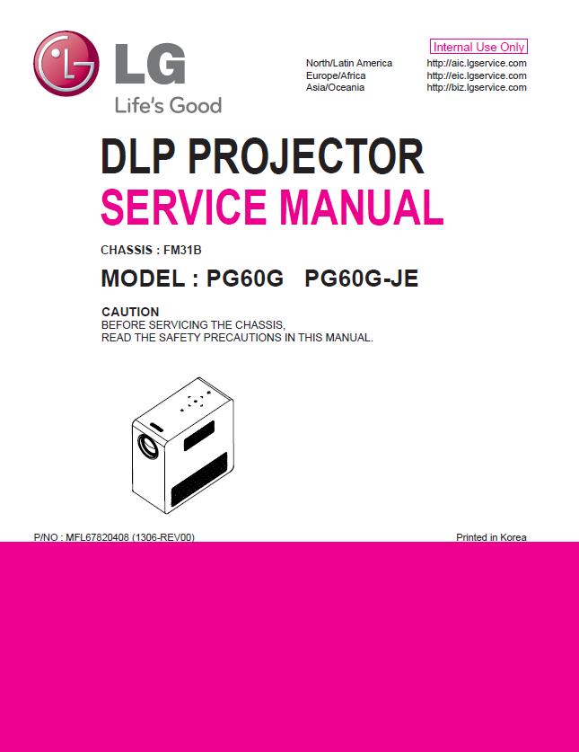 LG PG60G Service Manual