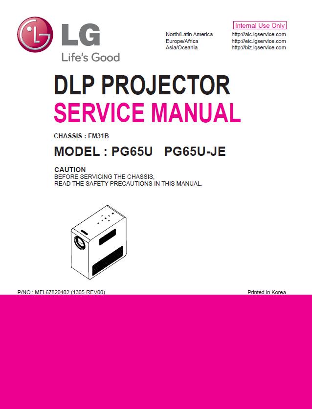 LG PG65U Service Manual