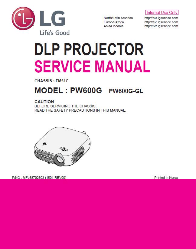 LG PW600G Service Manual
