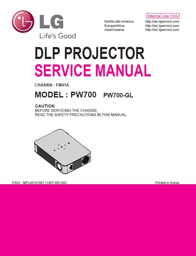 LG PW700 Service Manual