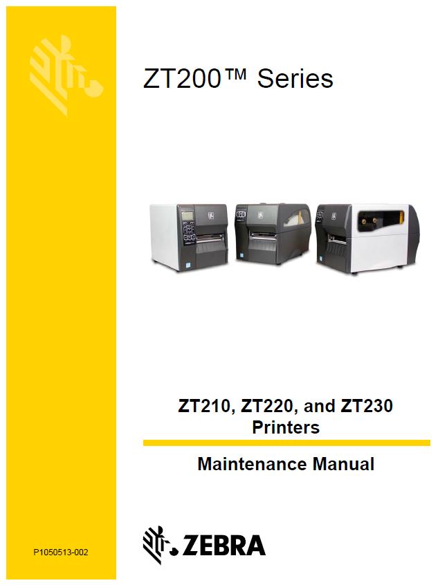 ZEBRA ZT210/ZT220/ZT230 Maintenance Manual