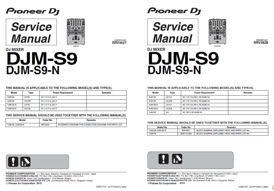 Pioneer DJM-S9/DJM-S9-N Service Manual