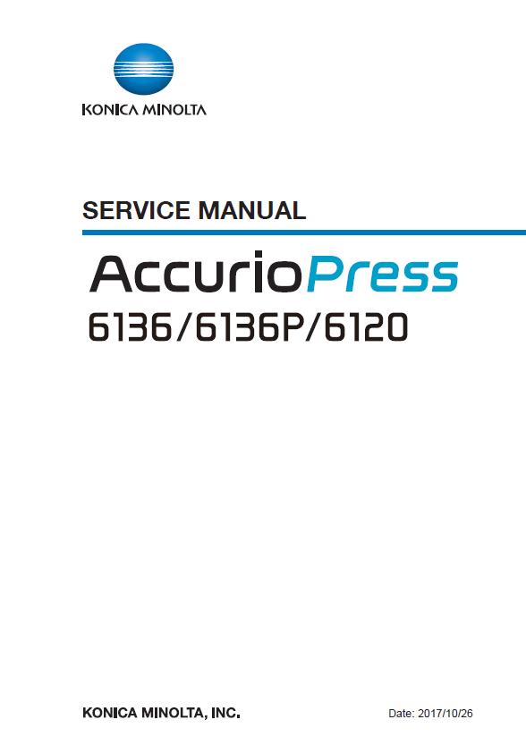 Konica Minolta AccurioPress 6120/AccurioPress 6136/6136P Service Manual