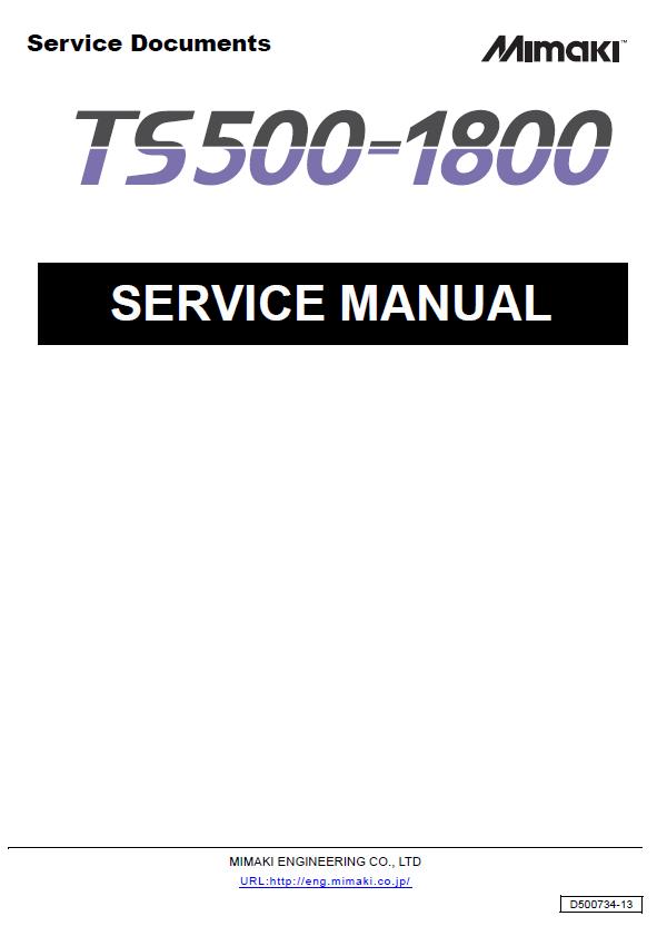 Mimaki TS500-1800 Service Manual