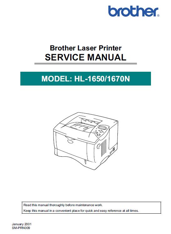 Brother HL-1650/HL-1670N Service Manual