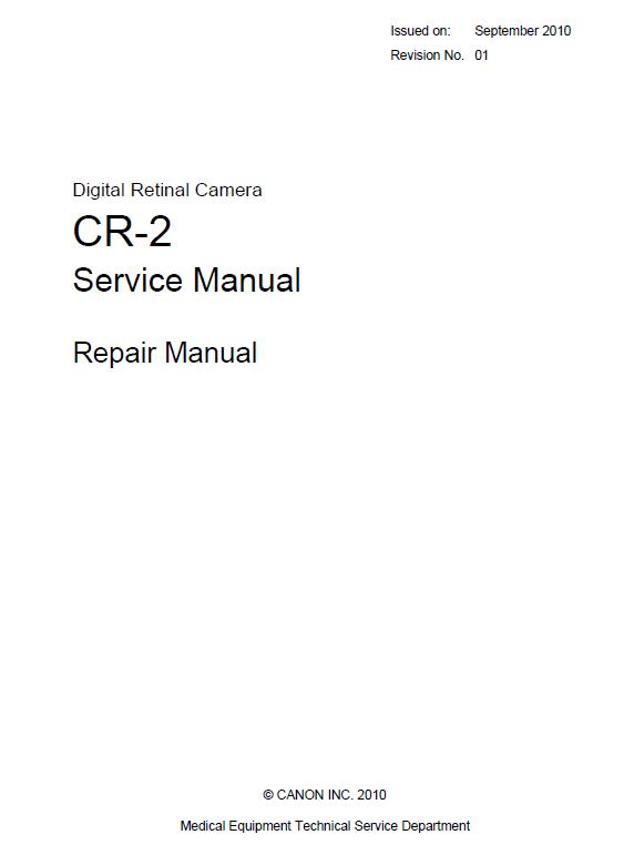 Canon CR-2 Service Manual
