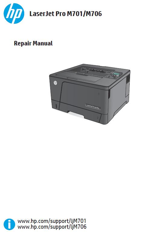HP LaserJet Pro M701/M706 Service Manual