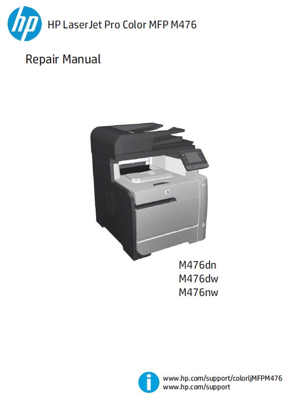 HP LaserJet Pro Color MFP M476dn/M476dw/M476nw Service Manual