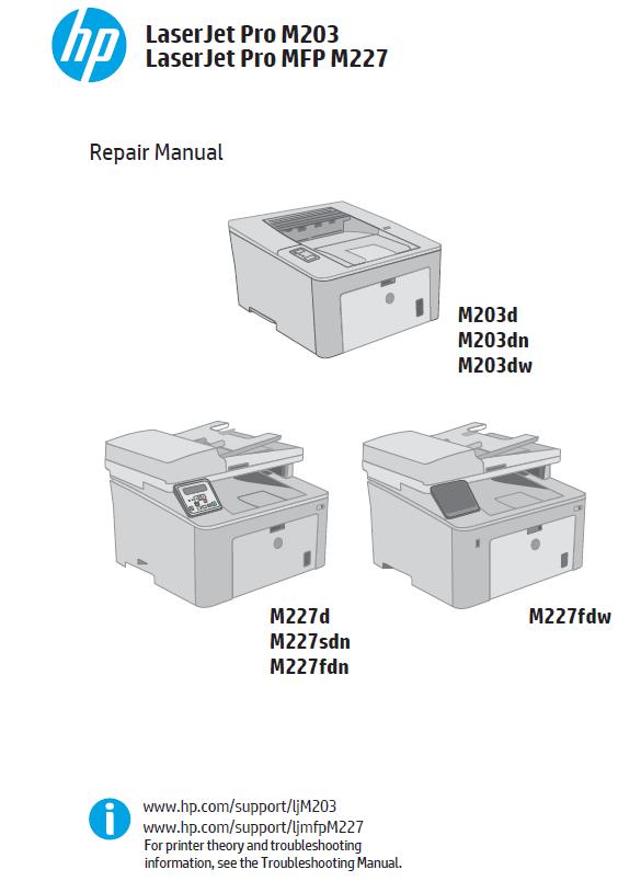 HP LaserJet Pro M203/LaserJet Pro MFP M227 Service Manual