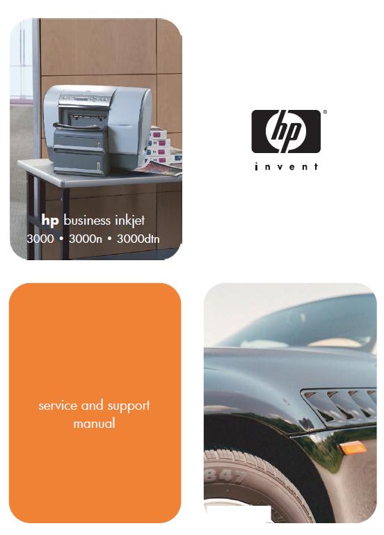 HP Business InkJet 3000/Business InkJet 3000n/Business InkJet 3000dtn Service Manual