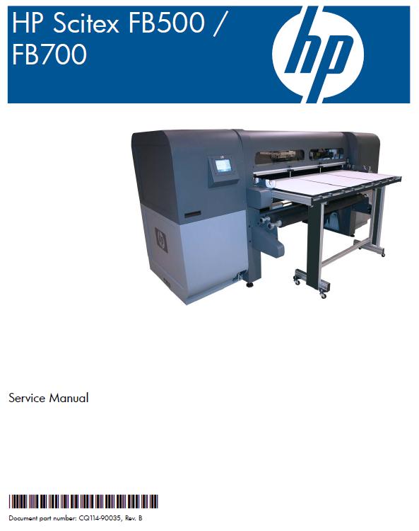 HP Scitex FB500/FB700 Service Manual