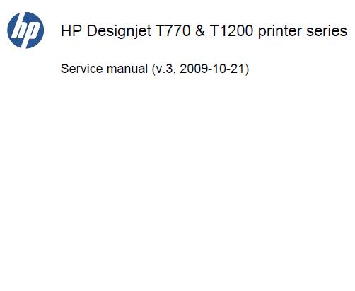 HP Designjet T770/Designjet T1200 Service Manual