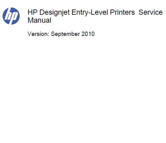 HP DesignJet Entry-Level Printers Service Manual