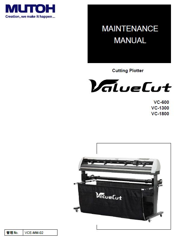 Mutoh VC-600/1300/1800 Service (Maintenance) Manual