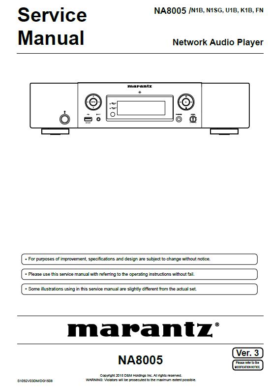 Marantz NA8005 Service Manual
