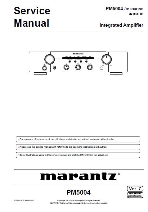 Marantz PM5004 Service Manual