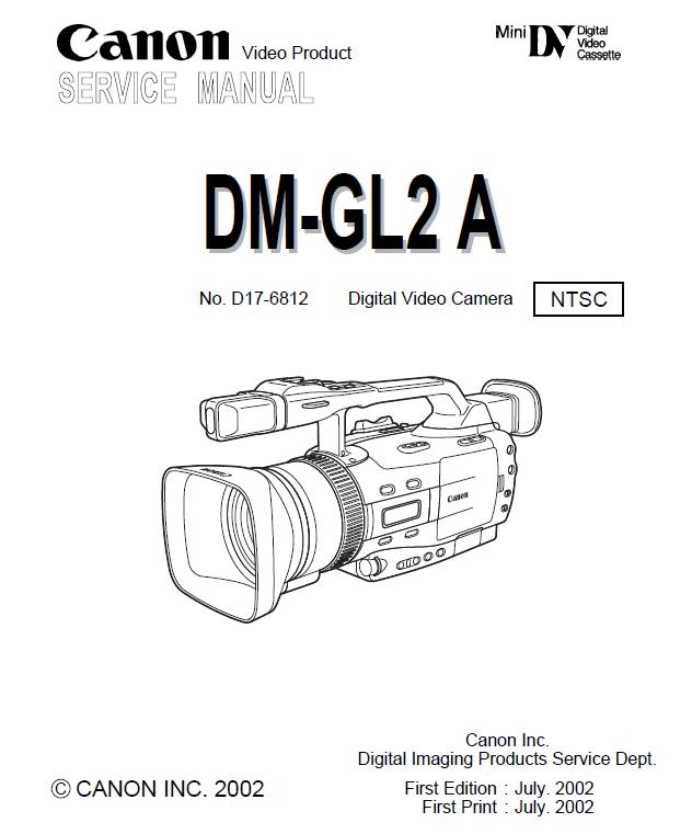 Canon DM-GL2A Service Manual :: Canon Camcorders Service Manuals :: CANON