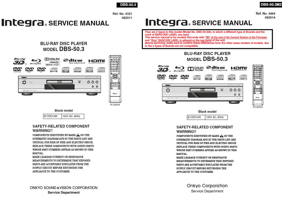Integra DBS-50.3 Service Manual