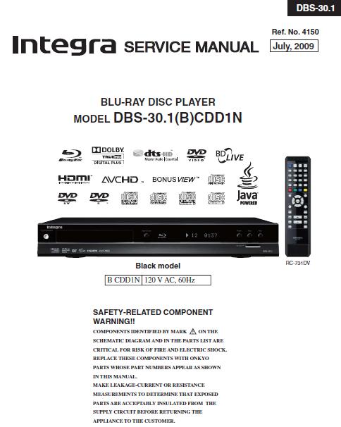 Integra DBS-30.1 Service Manual